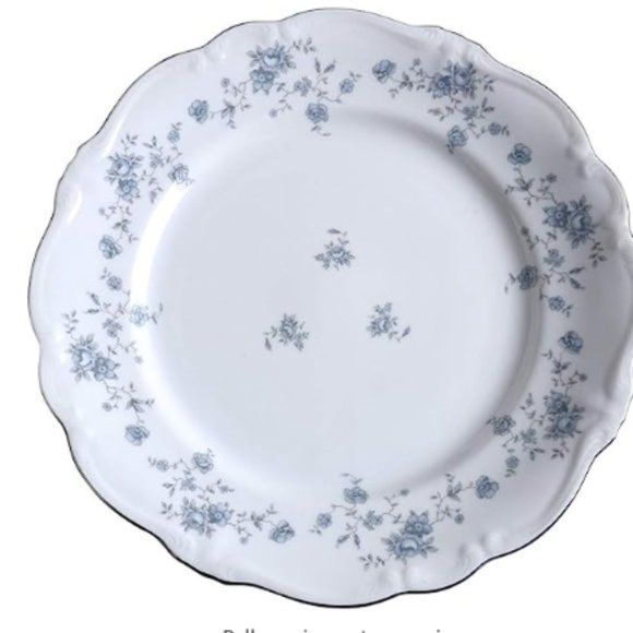 Set of 4 Johann Haviland Bavaria Blue Garland Dinner Plates